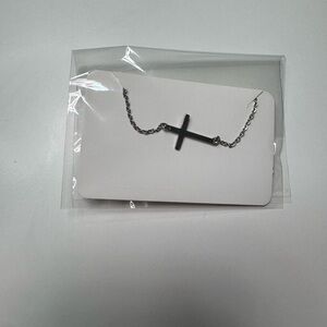 Elegant Black Cross Necklace